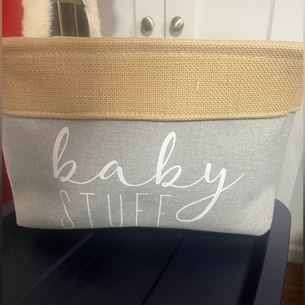 “Baby Stuff” storage bin